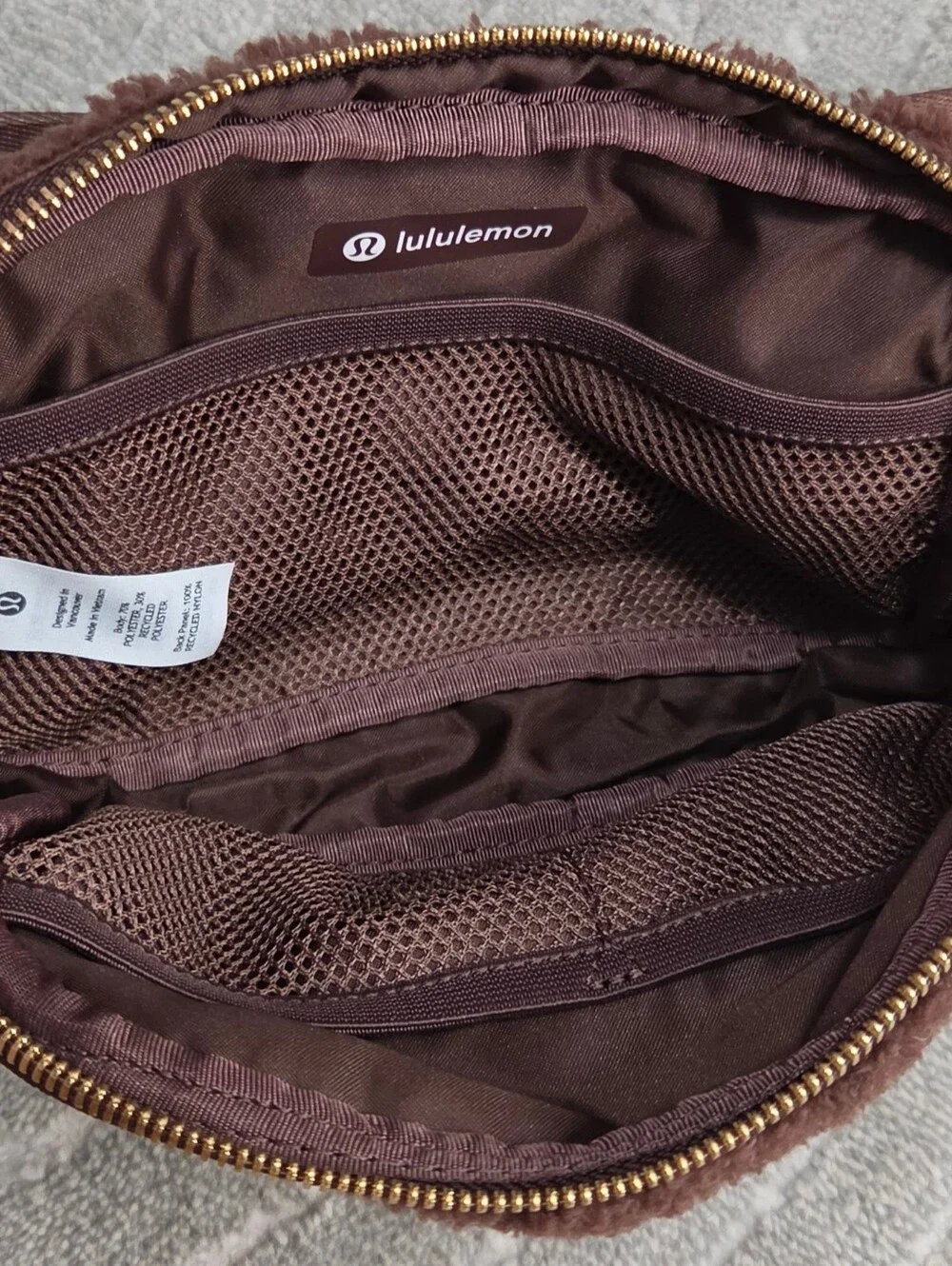 Lululemon Chocolate Brown Sherpa Belt Bag